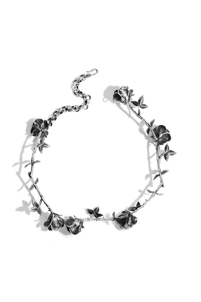 Rose Couple Sterling Silver Necklace For Men And Women Trendy Light Luxury - Whitemarket