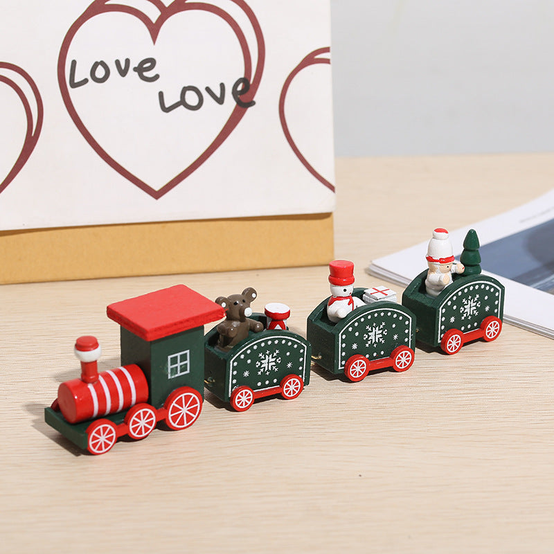 Tren de Navidad de madera Decoraciones navideñas