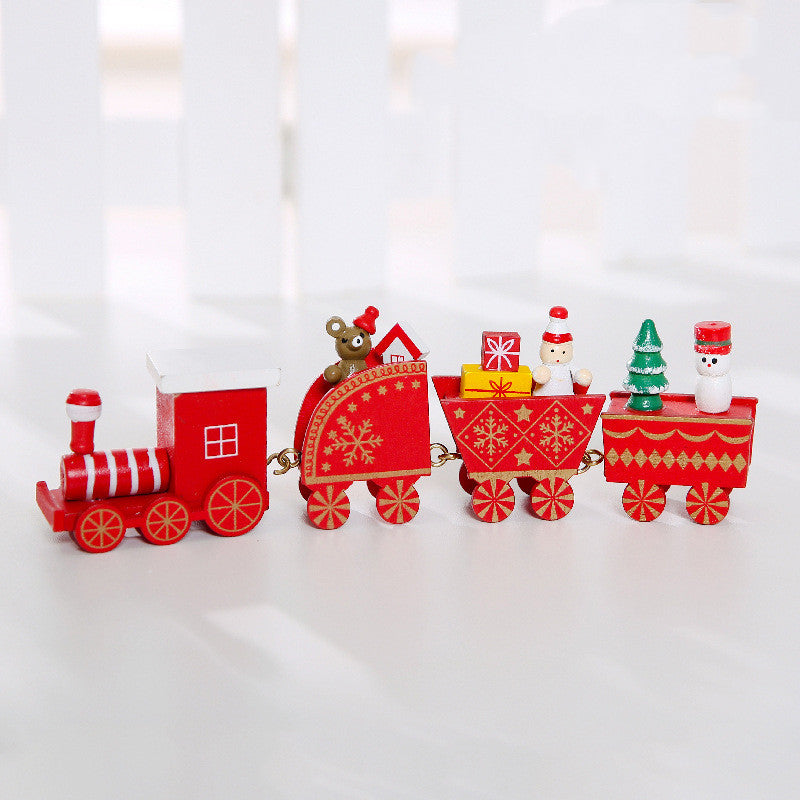 Tren de Navidad de madera Decoraciones navideñas