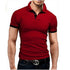 Men Tee Polo-Shirt Shorts-Sleeve Business Stritching MTP129 Men&
