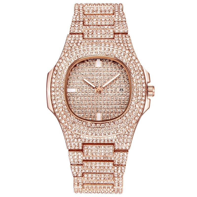 Dropshipping ICE-Out Bling Diamond Luxury Watch Men Gold Hi - Whitemarket