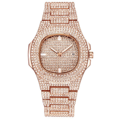 Dropshipping ICE-Out Bling Diamond Luxury Watch Men Gold Hi - Whitemarket
