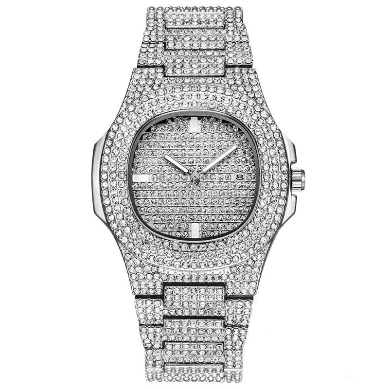 Dropshipping ICE-Out Bling Diamond Luxury Watch Men Gold Hi - Whitemarket
