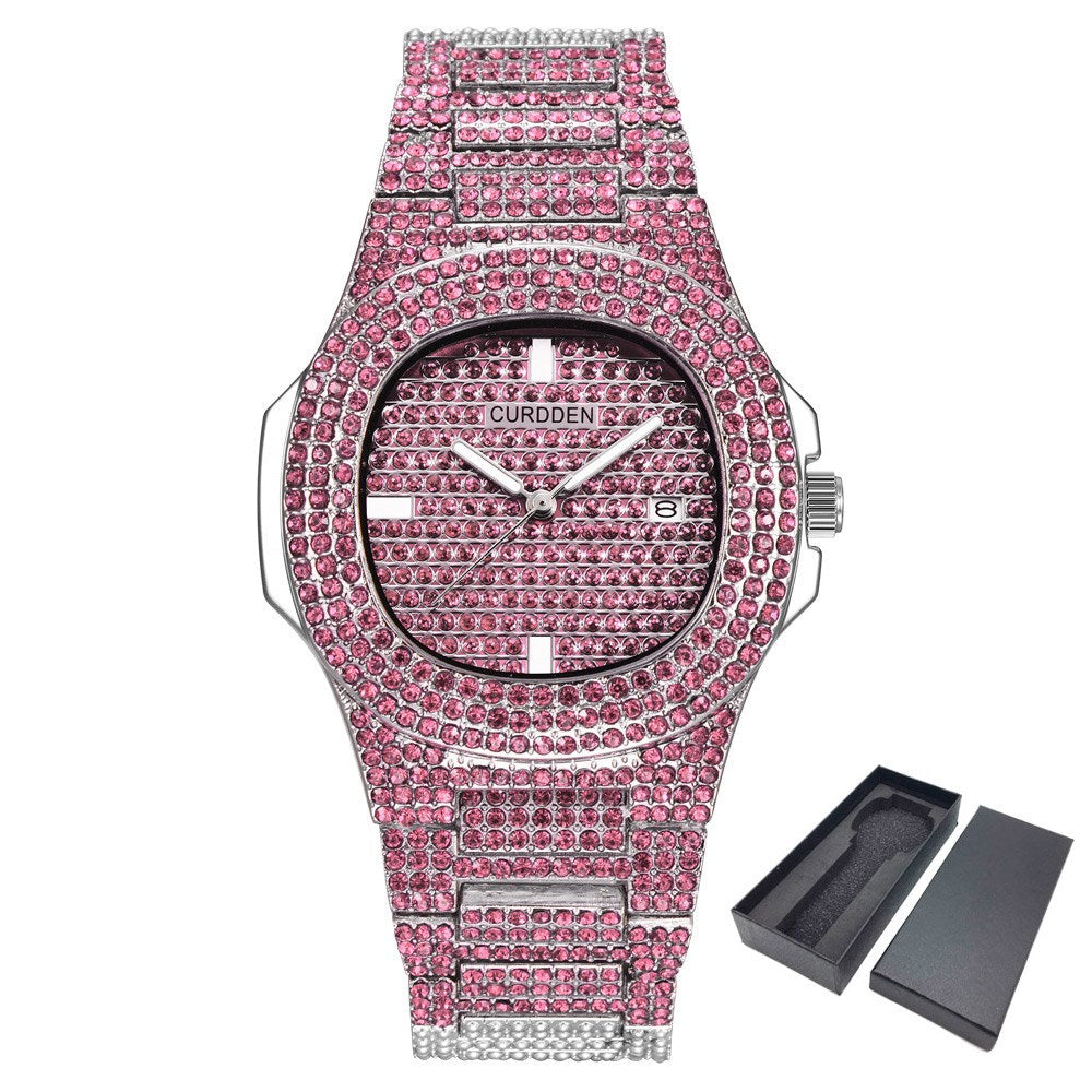Dropshipping ICE-Out Bling Diamond Luxury Watch Men Gold Hi - Whitemarket