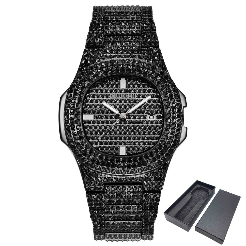 Dropshipping ICE-Out Bling Diamond Luxury Watch Men Gold Hi - Whitemarket