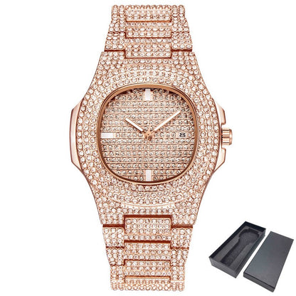 Dropshipping ICE-Out Bling Diamond Luxury Watch Men Gold Hi - Whitemarket