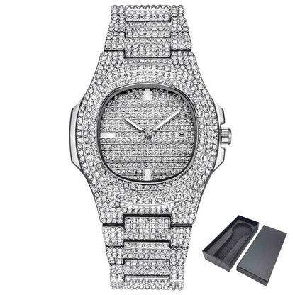 Dropshipping ICE-Out Bling Diamond Luxury Watch Men Gold Hi - Whitemarket