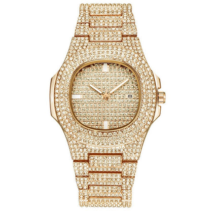 Dropshipping ICE-Out Bling Diamond Luxury Watch Men Gold Hi - Whitemarket