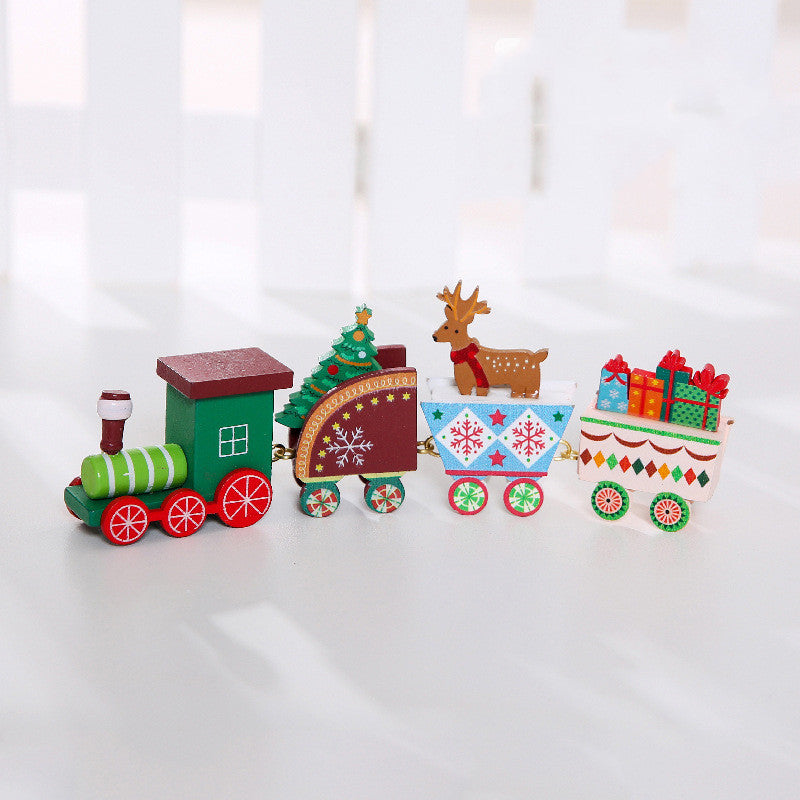 Tren de Navidad de madera Decoraciones navideñas