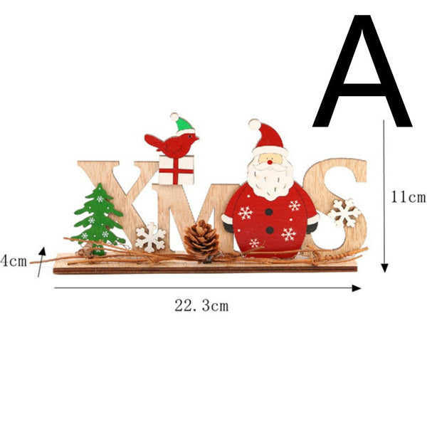 Adorno navideño colgante de madera