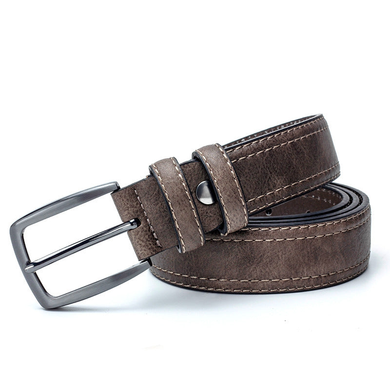Men Vintage Belts For Jeans Luxury Split Leather Belt Men Famous Belt For Man Designer Belts With Vintage Style - Whitemarket