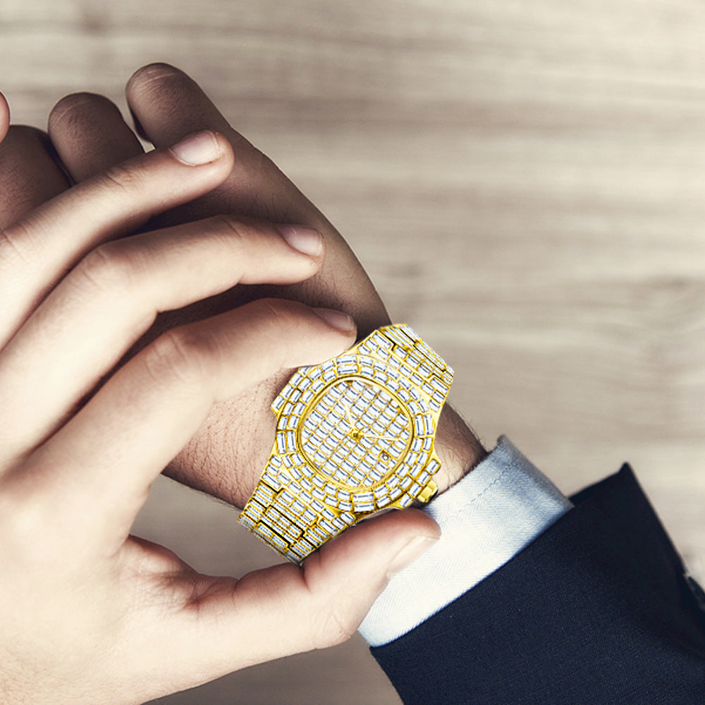 High-grade Full Drill Square Drill Waterproof Calendar For Men - Whitemarket