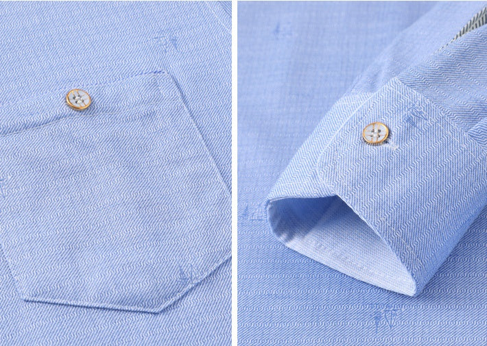 Dad Wears A Long-sleeved T-shirt With Thin Spring And Autumn Lapels - Whitemarket