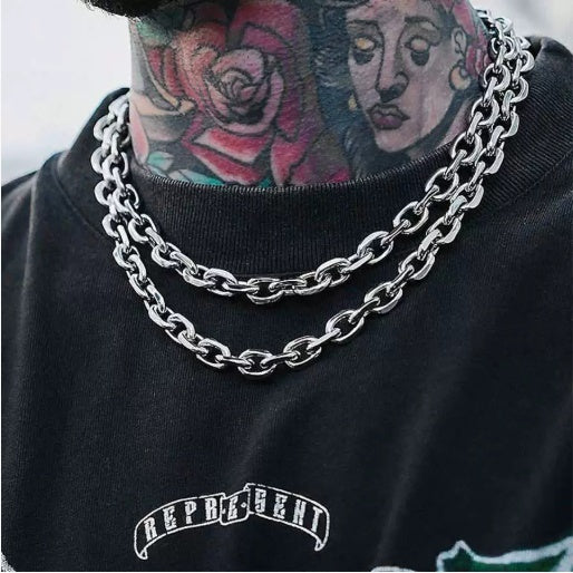 Necklace Chain Luxury Men Boy Jewelry Elegant Gold Color - Whitemarket