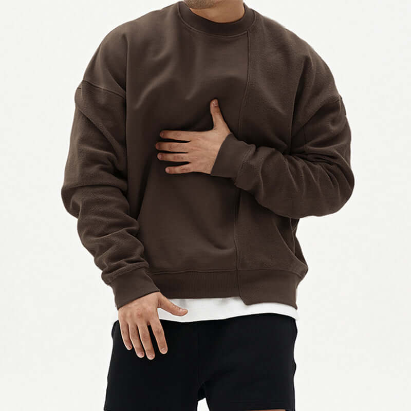 Pullover Round Neck Sweater Loose Men Clothes - Whitemarket