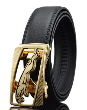 Men Automatic Buckle Leather Belts - Whitemarket