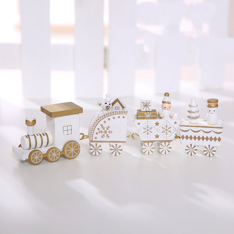 Tren de Navidad de madera Decoraciones navideñas