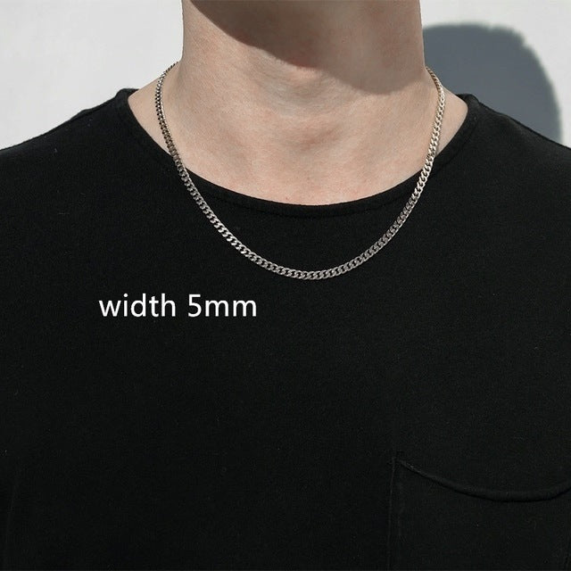 Necklace Chain Luxury Men Boy Jewelry Elegant Gold Color - Whitemarket