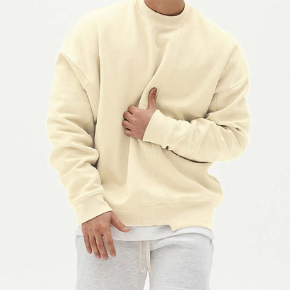 Pullover Round Neck Sweater Loose Men Clothes - Whitemarket