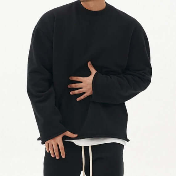 Pullover Round Neck Sweater Loose Men Clothes - Whitemarket
