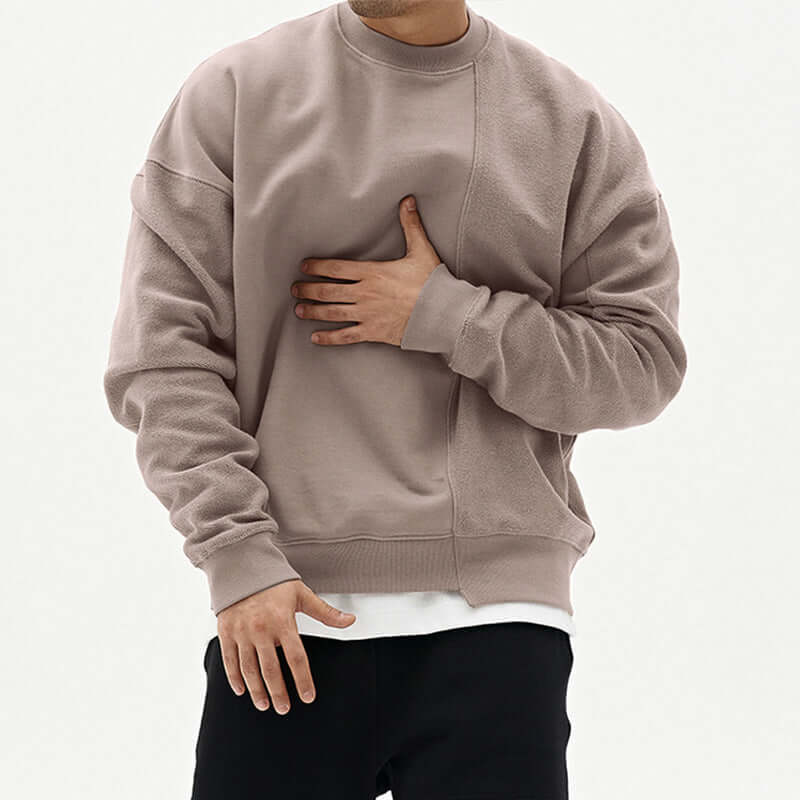 Pullover Round Neck Sweater Loose Men Clothes - Whitemarket