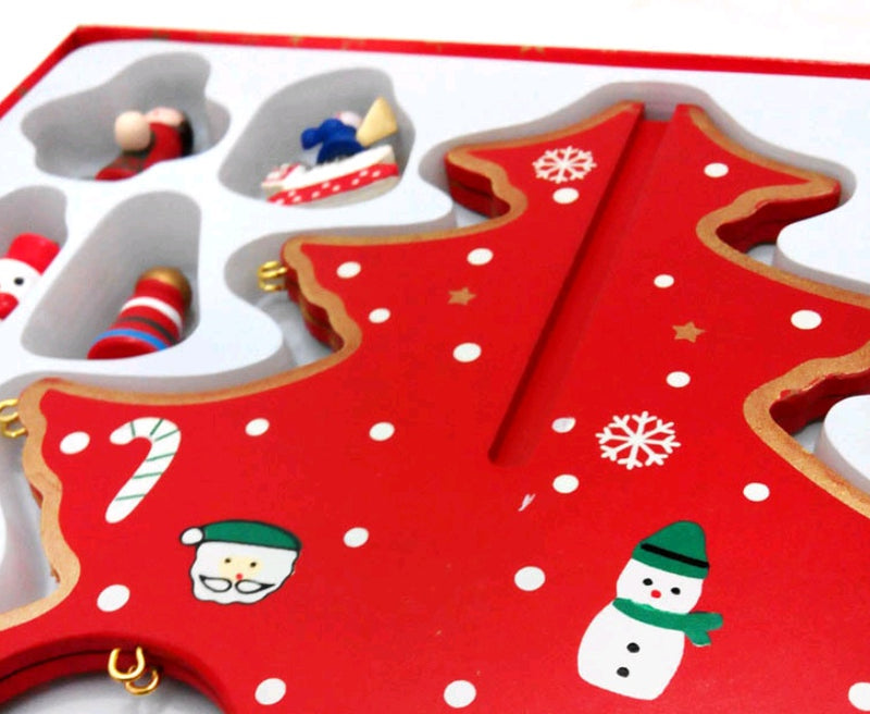 Adornos navideños: Árbol de Navidad creativo, decoración de escritorio, adornos de madera para el árbol de Navidad.