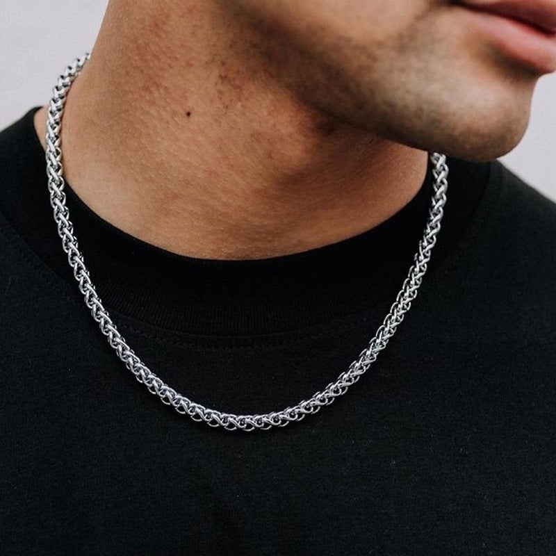 Necklace Chain Luxury Men Boy Jewelry Elegant Gold Color - Whitemarket