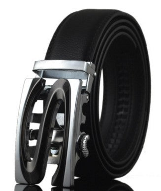 Men Automatic Buckle Leather Belts - Whitemarket