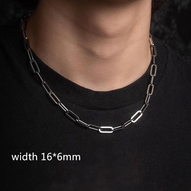 Necklace Chain Luxury Men Boy Jewelry Elegant Gold Color - Whitemarket