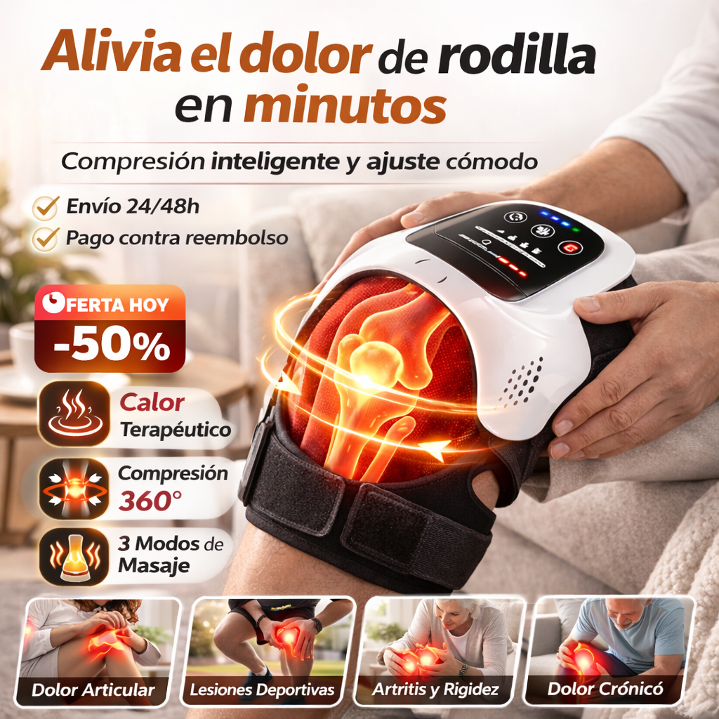 Heated Knee Massager with Compression – Relief &amp; Recovery Support