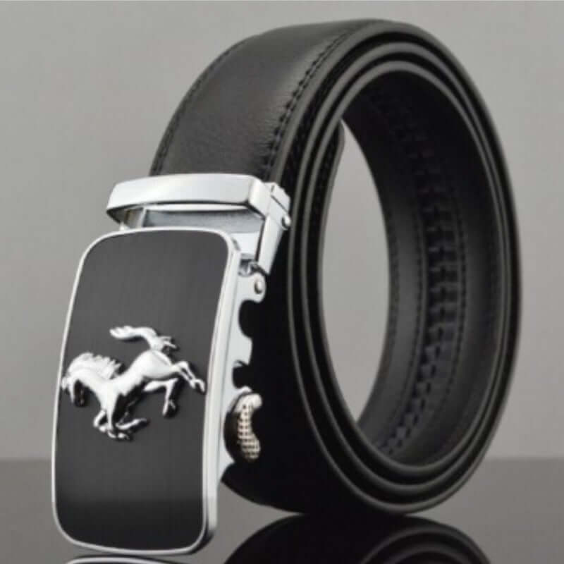 Men Automatic Buckle Leather Belts - Whitemarket
