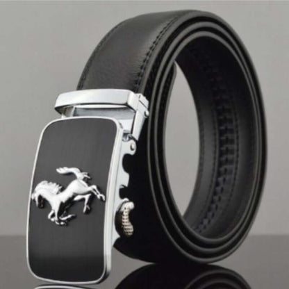 Men Automatic Buckle Leather Belts - Whitemarket