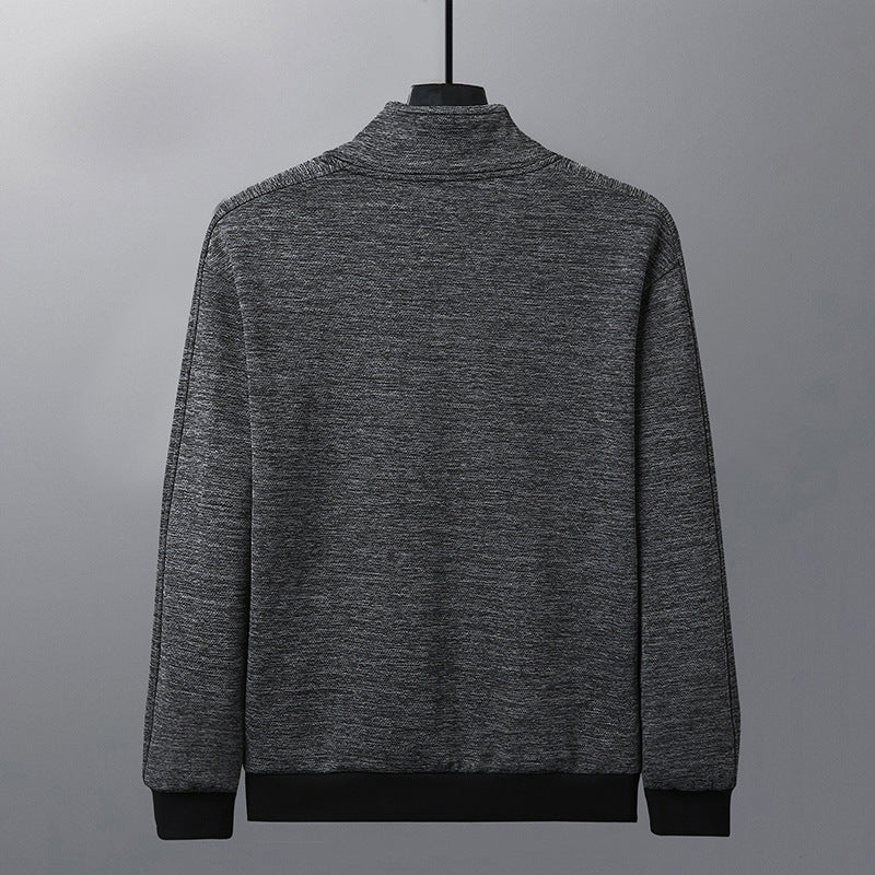 Dad Wears A Jacket With A Stand-up Collar And A Casual Jacket - Whitemarket