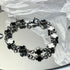 French Style Affordable Luxury Fashion Black And White Cross Bracelet Fashion Personality Men And Women - Whitemarket