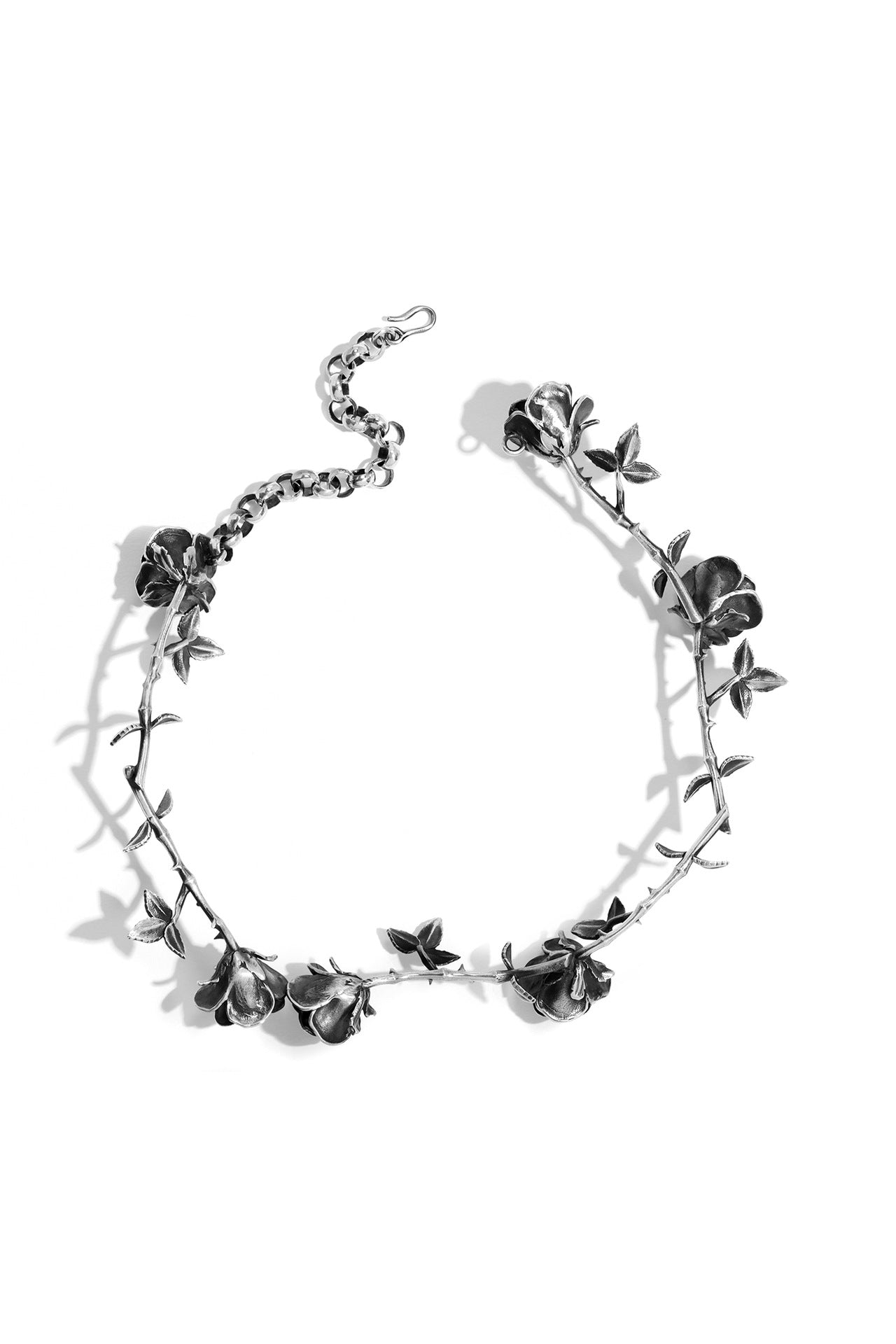 Rose Couple Sterling Silver Necklace For Men And Women Trendy Light Luxury - Whitemarket