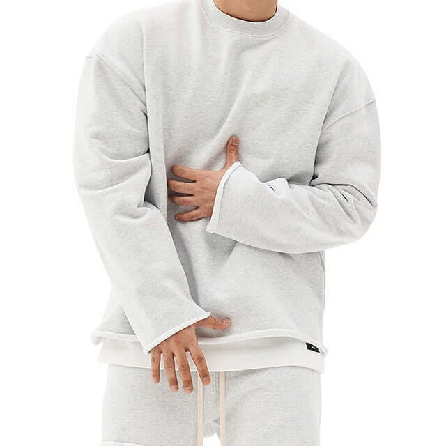 Pullover Round Neck Sweater Loose Men Clothes - Whitemarket