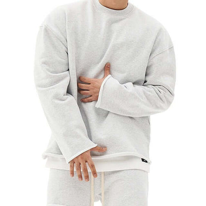 Pullover Round Neck Sweater Loose Men Clothes - Whitemarket