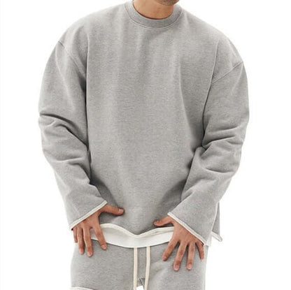 Pullover Round Neck Sweater Loose Men Clothes - Whitemarket